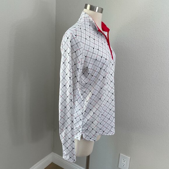 SanSoleil Womens Large 1/4 Zip Long Sleeve Golf Shirt UV 50+ Cooling Top - Picture 4 of 11